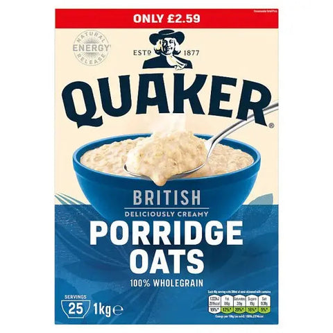Quaker British Porridge Rolled Oats RRP (Case of 6)