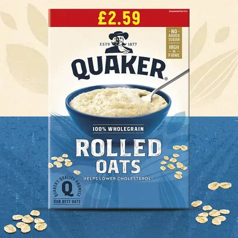 Quaker British Porridge Rolled Oats RRP (Case of 6)
