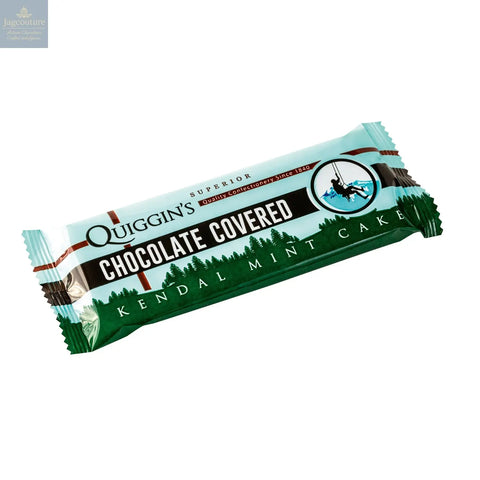 Quiggin's dark chocolate covered Kendal mint cake bar Jag Couture Chocolates