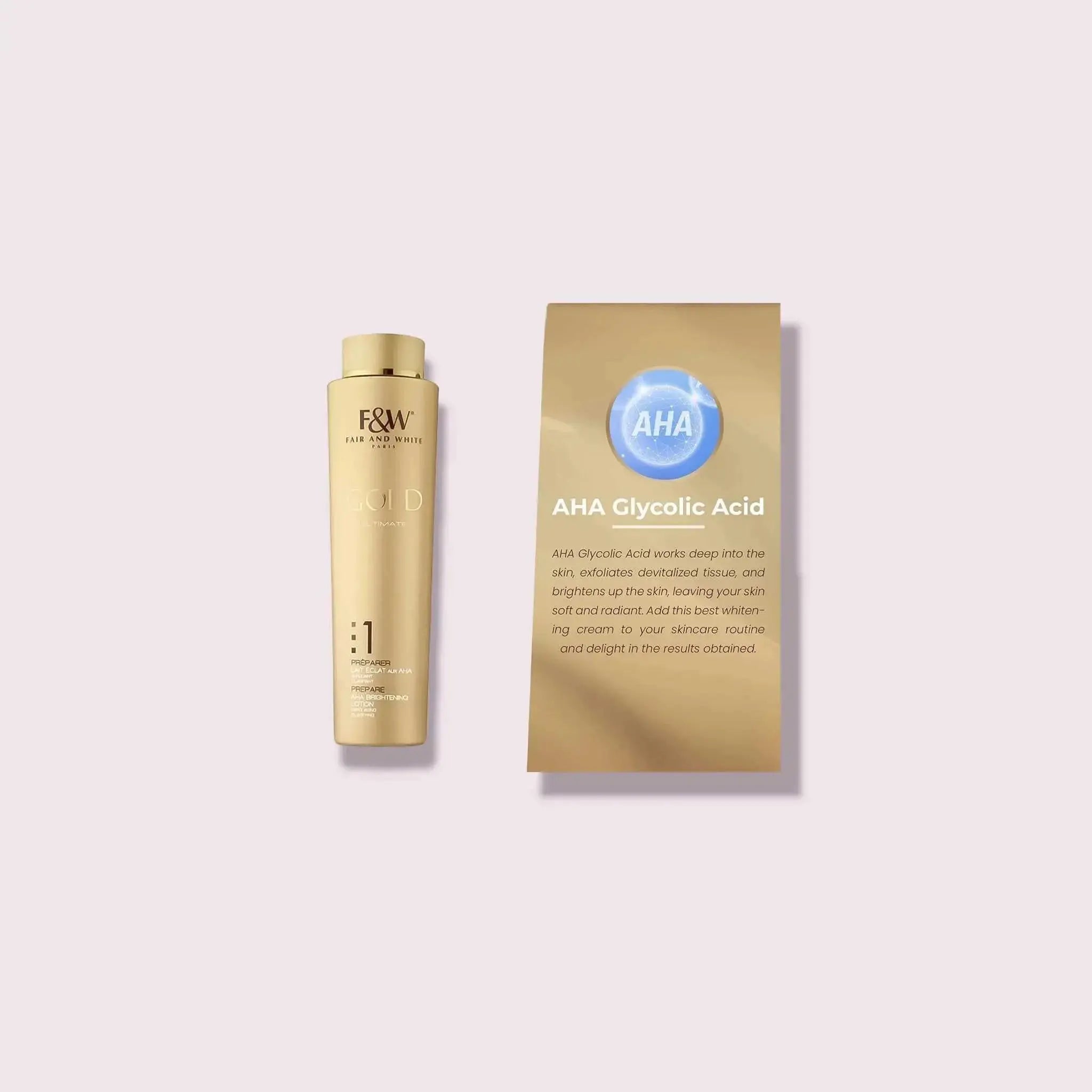 Fair and White Gold Ultimate AHA Brightening Lotion Step-1 350ml