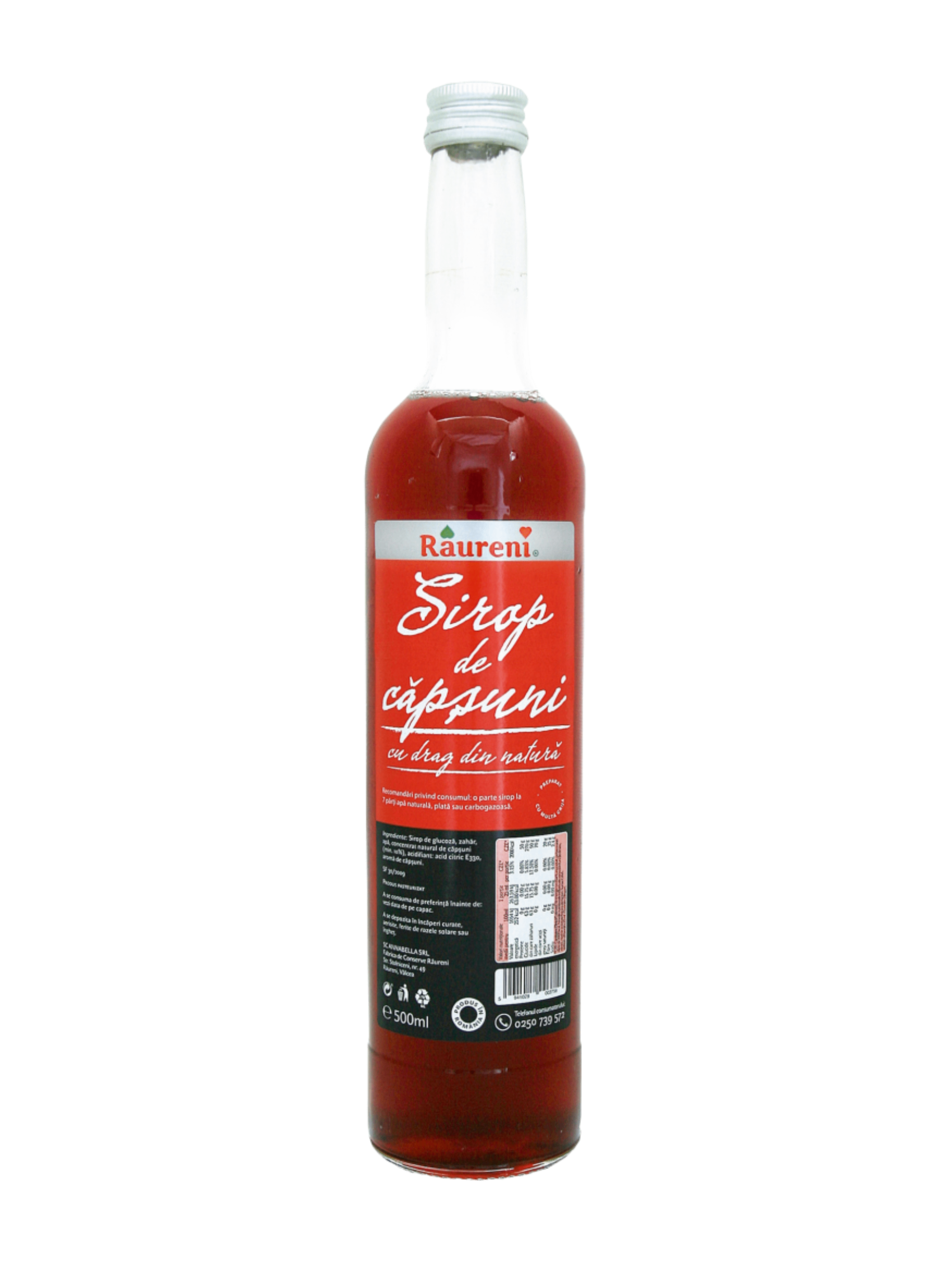 Raureni Strawberry Cordial / Squash 500ml