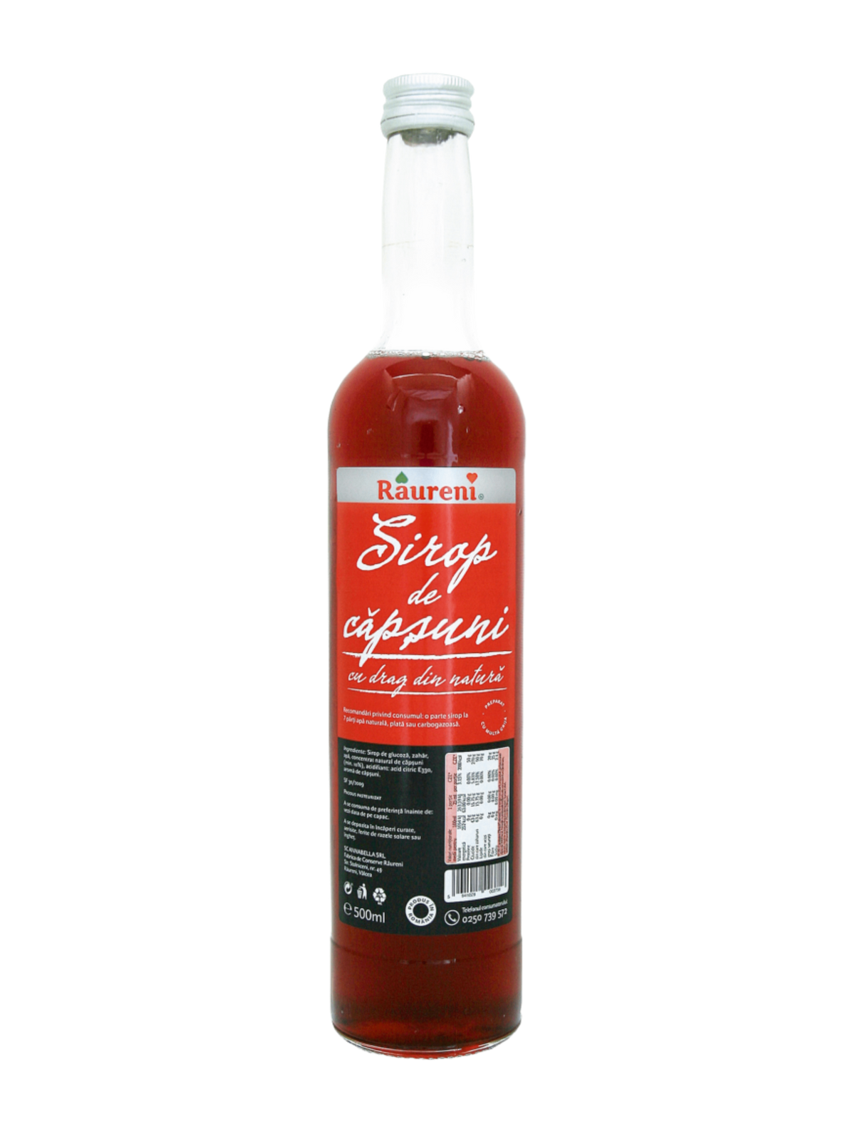 Raureni Strawberry Cordial / Squash 500ml