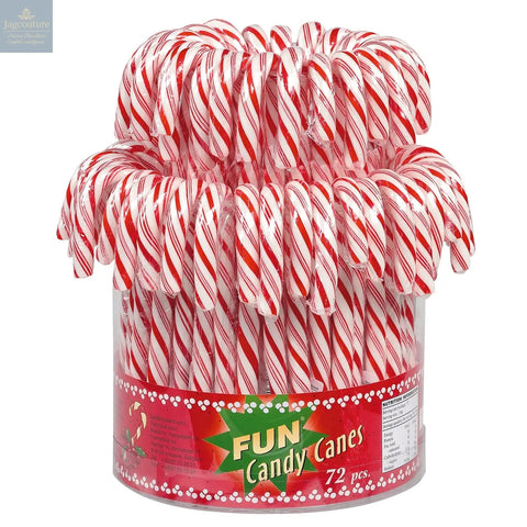 Red and white cherry flavoured candy canes in display bucket (12.8cm) 13g Jag Couture Chocolates