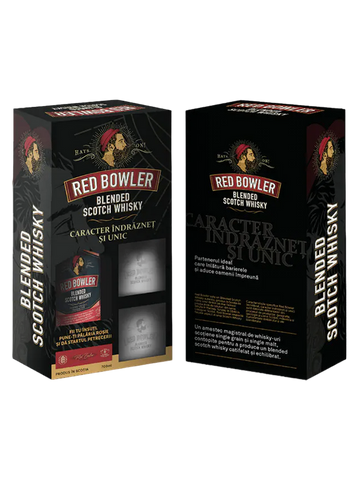 Red Bowler Blended Scotch Whisky with 2 glasses 700ml 40% ABV