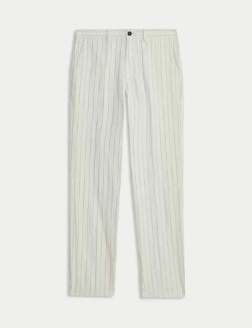 Regular Fit Cotton Linen Blend Chinos