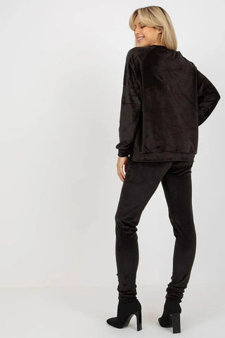 Relevance Velour blouse and long pants set