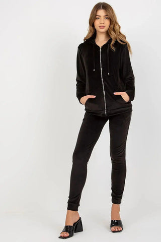 Relevance Velour set consisting of a sweatshirt and long pants