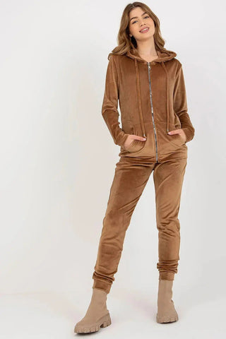 Relevance Velour set consisting of a sweatshirt and long pants