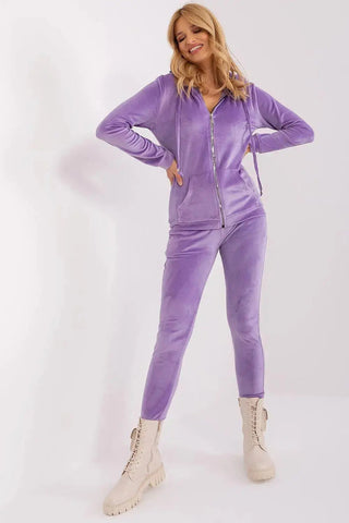 Relevance Velour set consisting of a sweatshirt and long pants