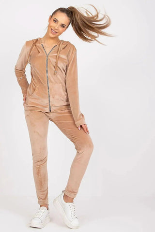 Relevance Velour set consisting of a sweatshirt and long pants