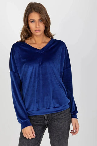 Relevance casual styling velour sweatshirt