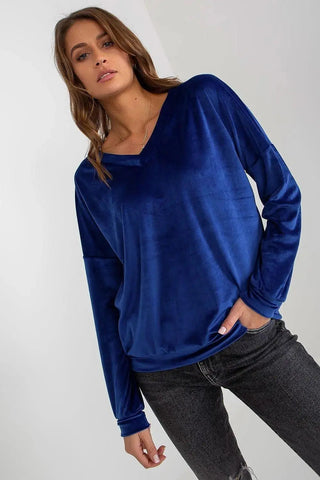 Relevance casual styling velour sweatshirt