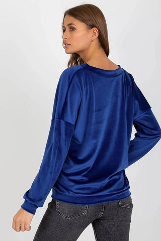 Relevance casual styling velour sweatshirt