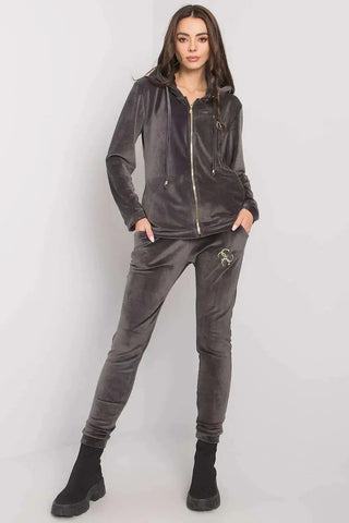 Relevance long sleeves sweatshirt with zipper, hood and slip pockets