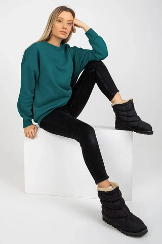 Relevance looser cut warm cotton womens sweatshirt