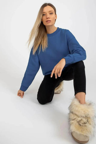 Relevance looser cut warm cotton womens sweatshirt