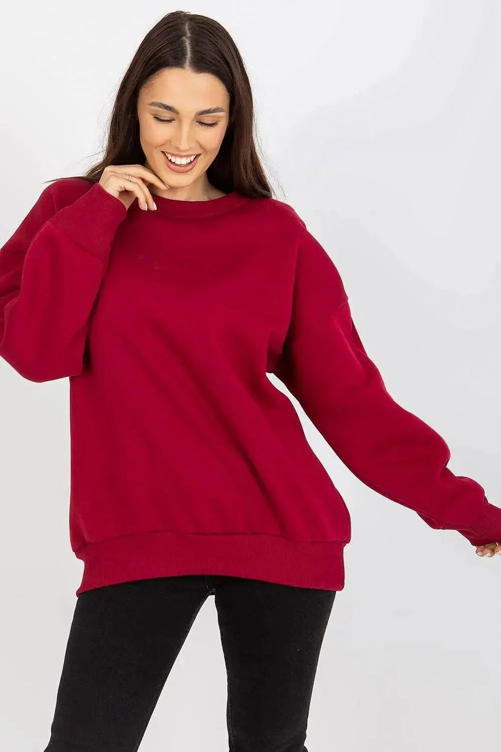 Relevance looser cut warm cotton womens sweatshirt