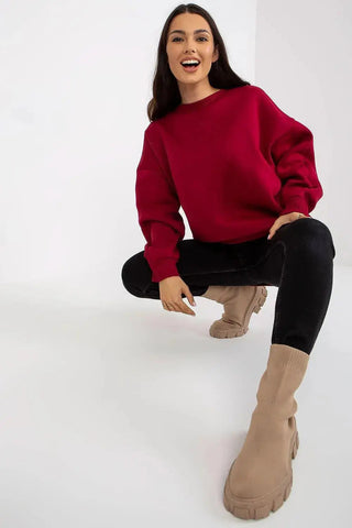 Relevance looser cut warm cotton womens sweatshirt