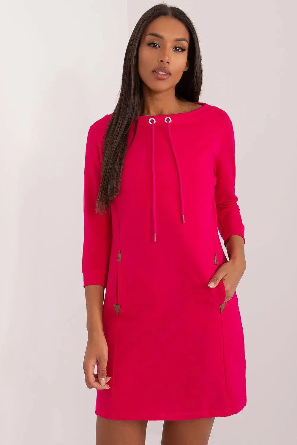 Relevance plain-cut sweatshirt dress