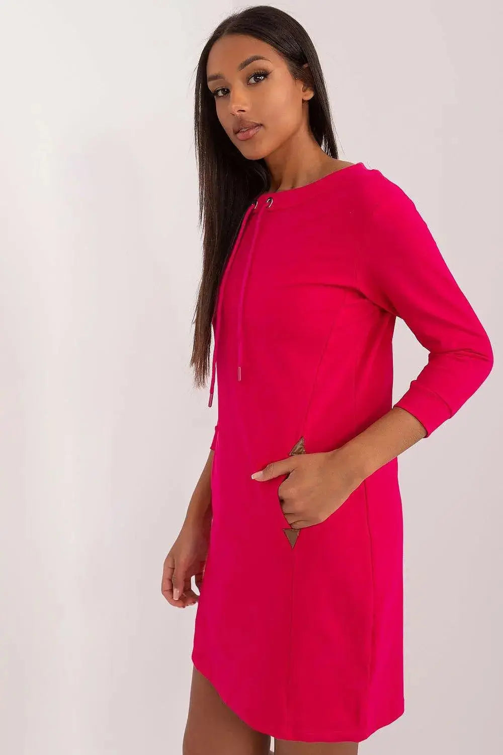 Relevance plain-cut sweatshirt dress