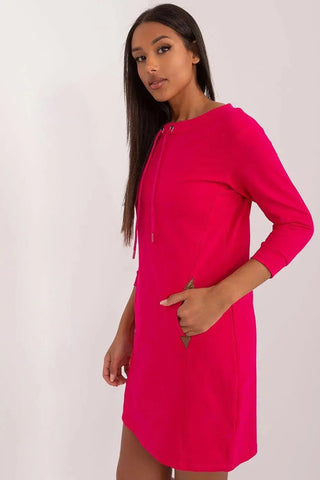 Relevance plain-cut sweatshirt dress