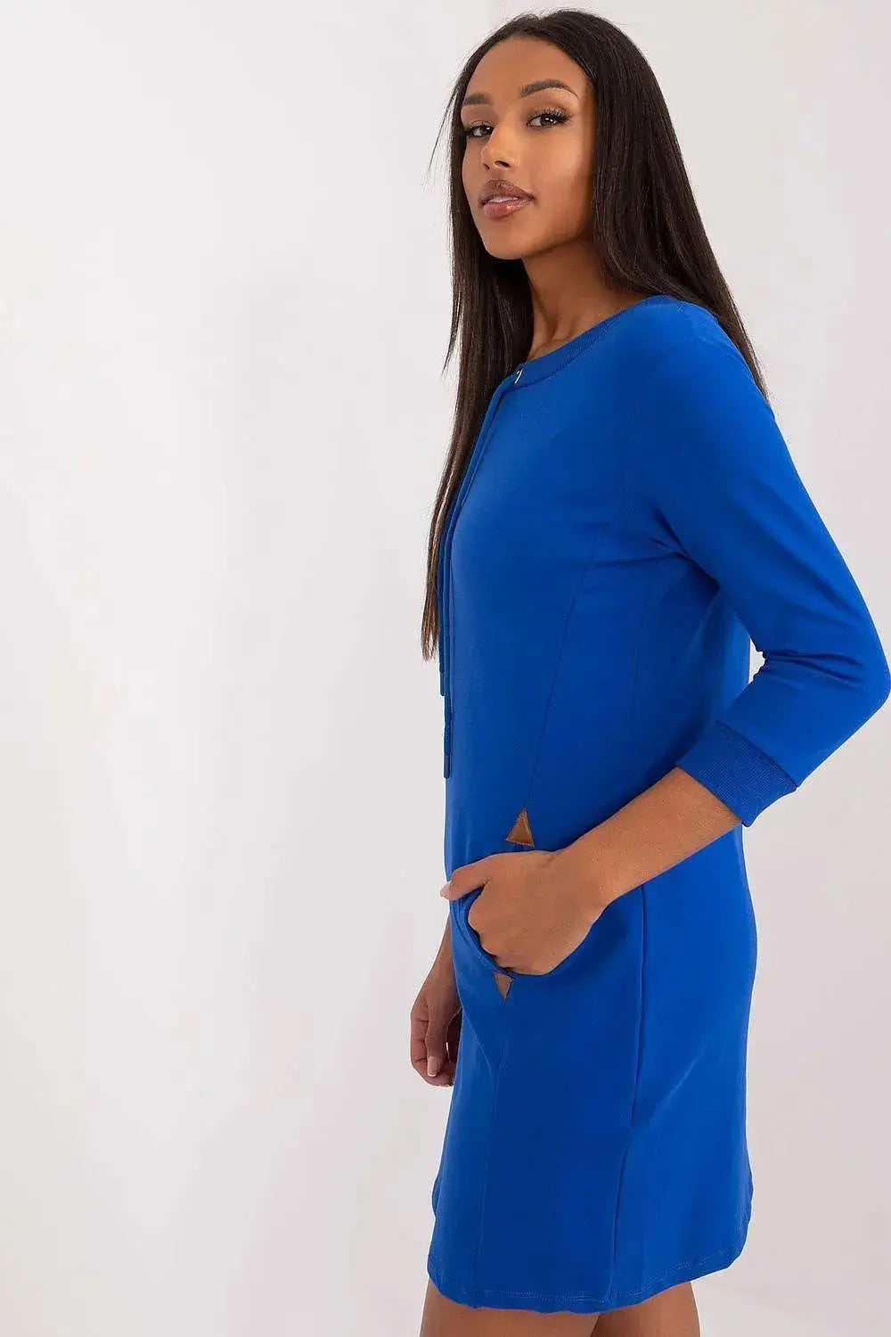 Relevance plain-cut sweatshirt dress