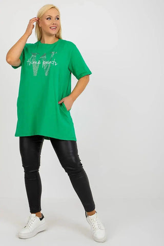 Relevance short sleeves and round neckline blouse