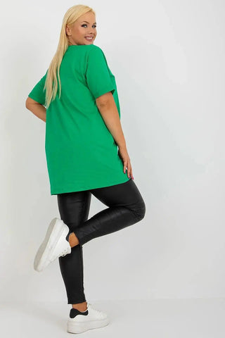Relevance short sleeves and round neckline blouse