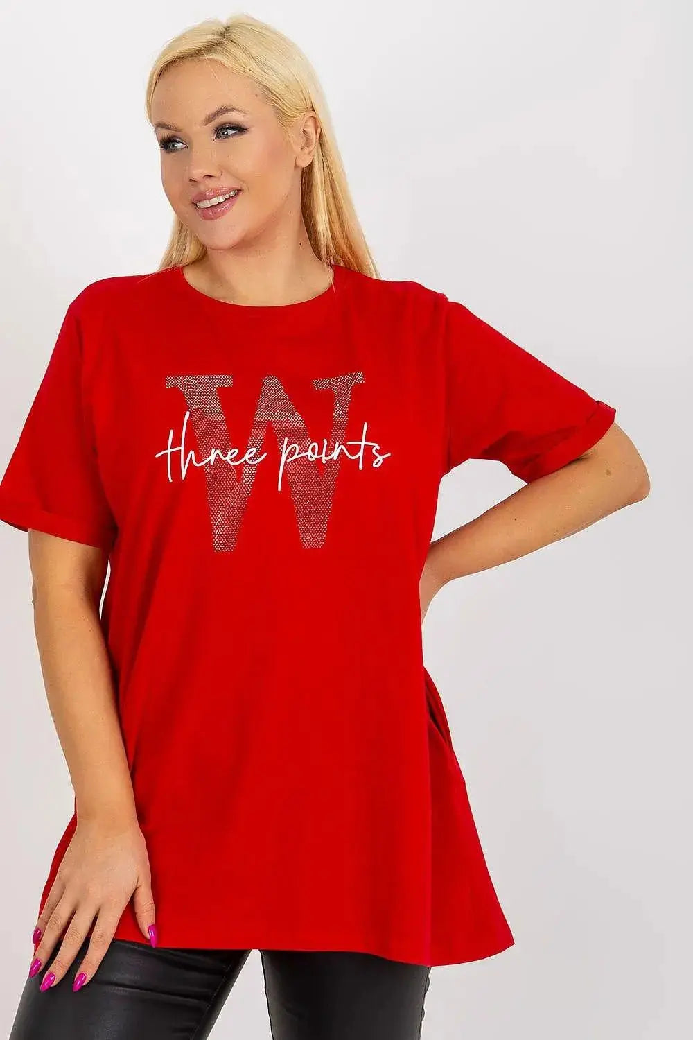 Relevance short sleeves and round neckline blouse