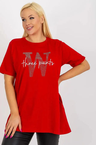 Relevance short sleeves and round neckline blouse