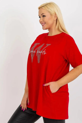 Relevance short sleeves and round neckline blouse