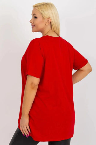 Relevance short sleeves and round neckline blouse