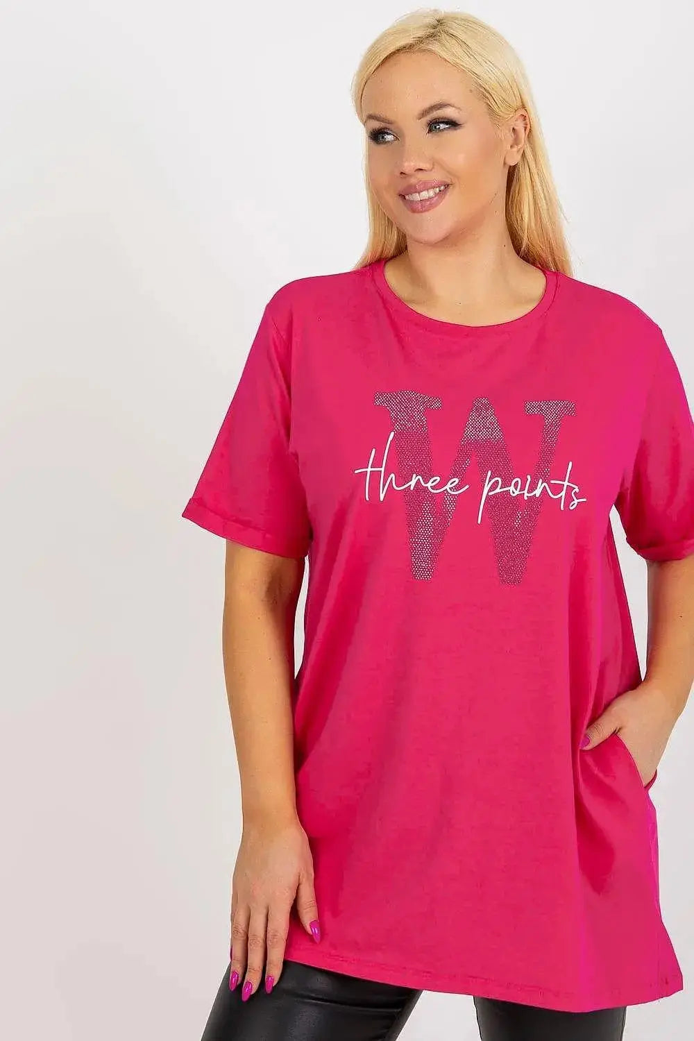 Relevance short sleeves and round neckline blouse