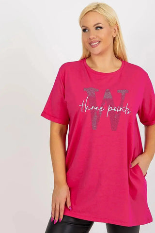 Relevance short sleeves and round neckline blouse