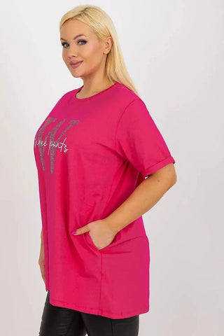 Relevance short sleeves and round neckline blouse