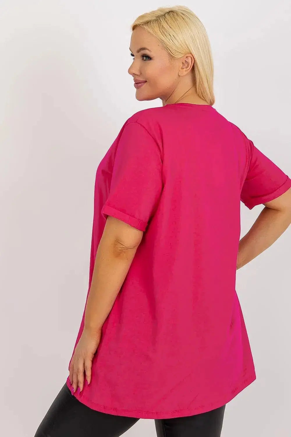 Relevance short sleeves and round neckline blouse