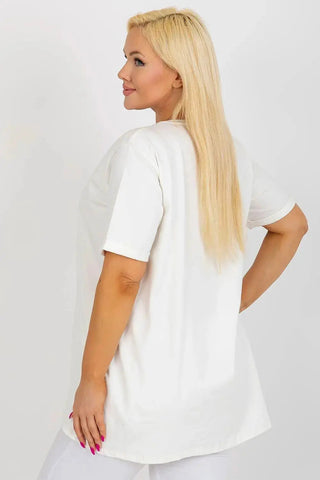 Relevance short sleeves and round neckline blouse