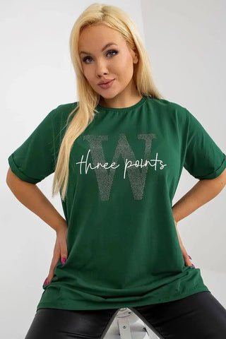 Relevance short sleeves and round neckline blouse