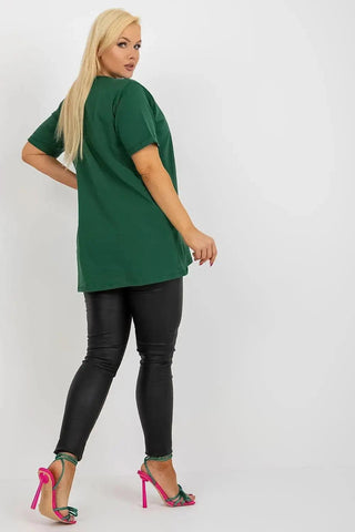 Relevance short sleeves and round neckline blouse
