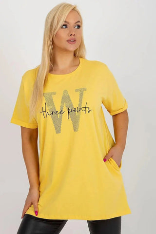 Relevance short sleeves and round neckline blouse