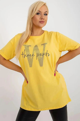 Relevance short sleeves and round neckline blouse