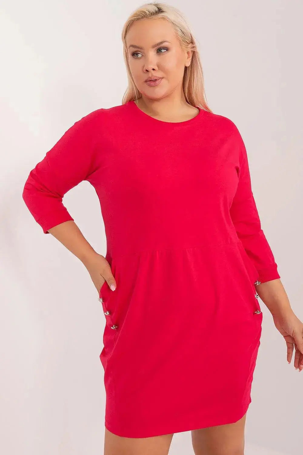 Relevance smooth, solid material feminine dress