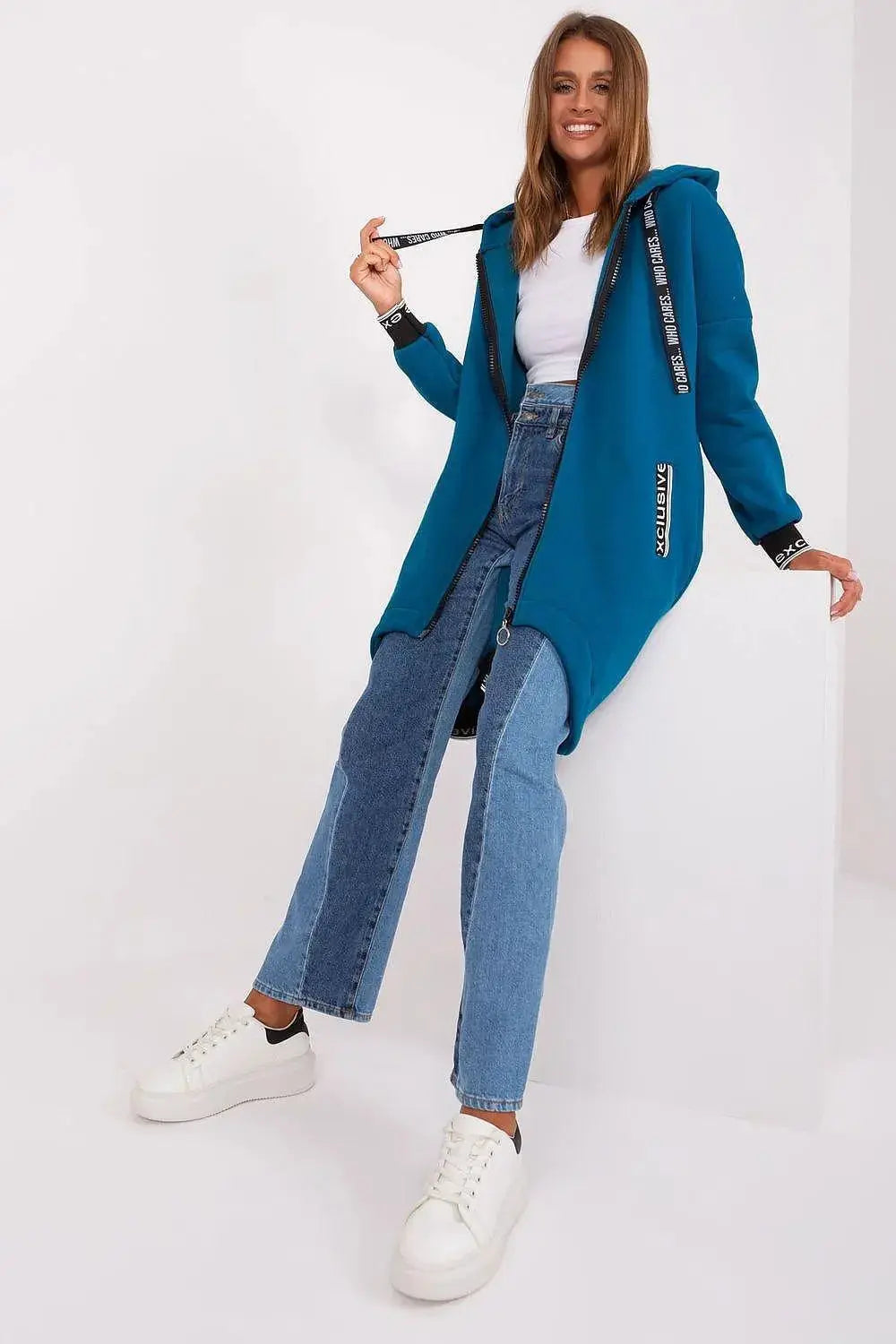 Relevance soft cotton extended sweatshirt