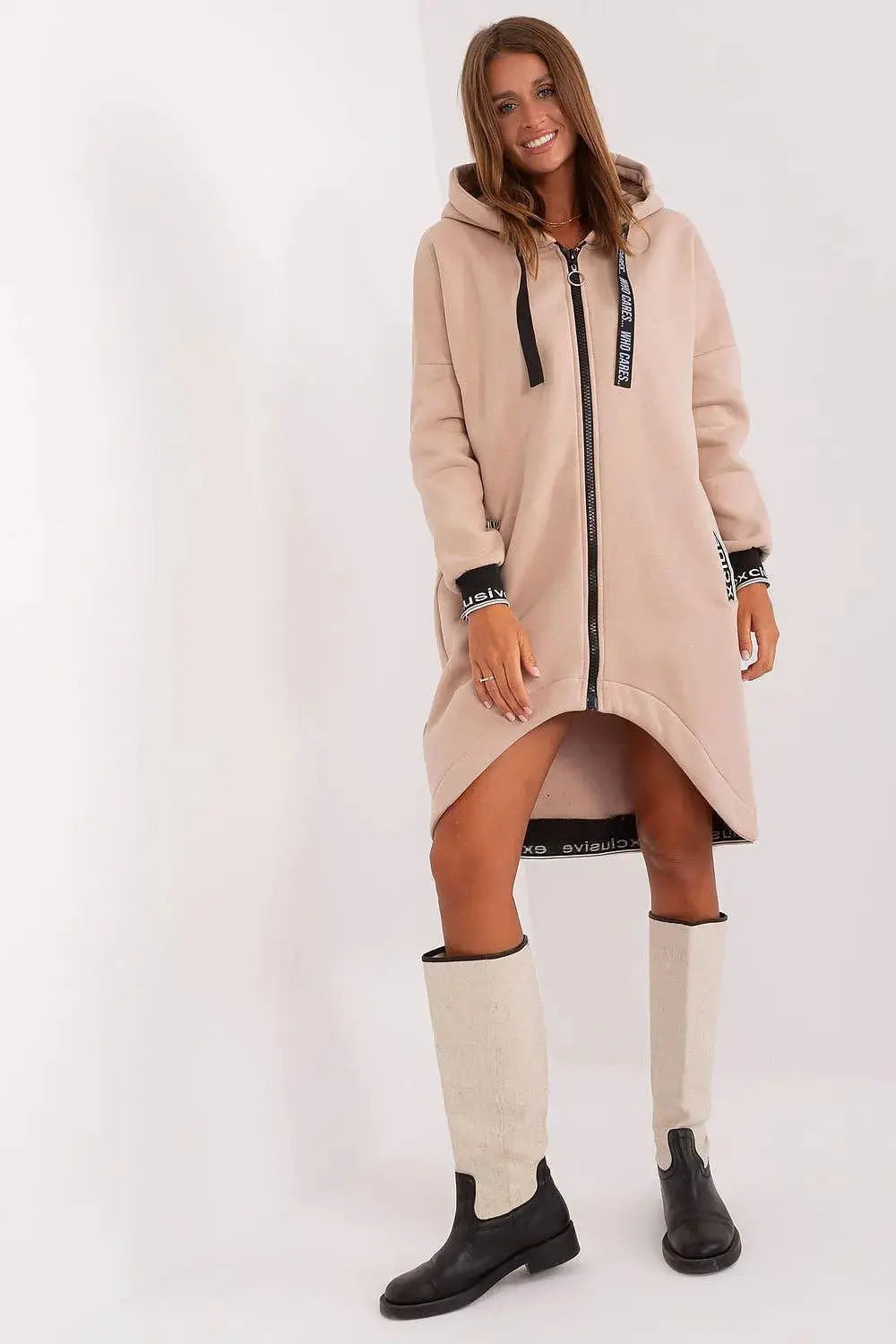 Relevance soft cotton extended sweatshirt