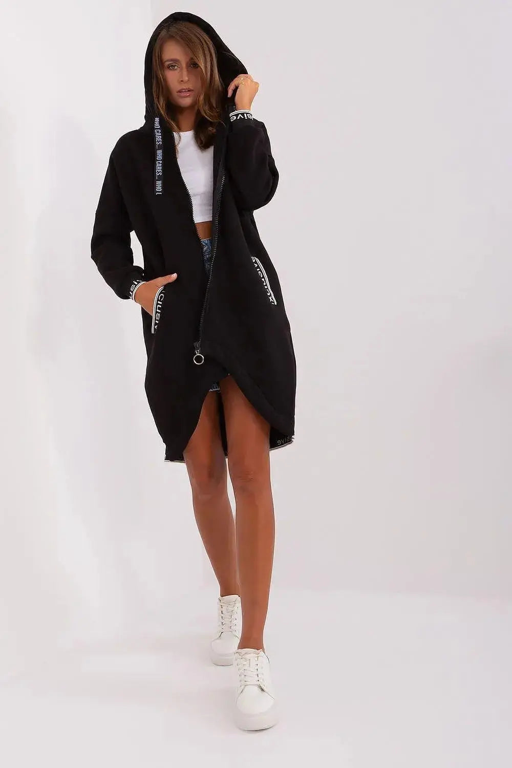 Relevance soft cotton extended sweatshirt