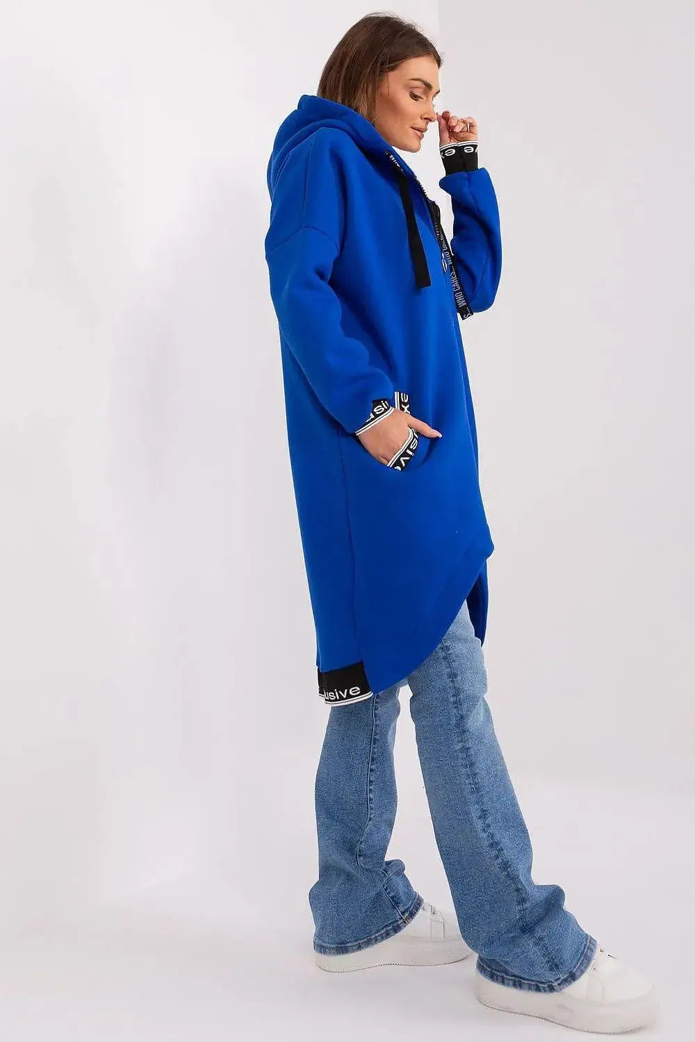 Relevance soft cotton extended sweatshirt