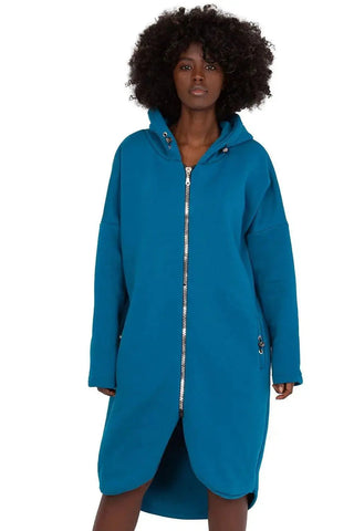 Relevance sporty style extended sweatshirt