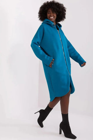 Relevance sporty style extended sweatshirt