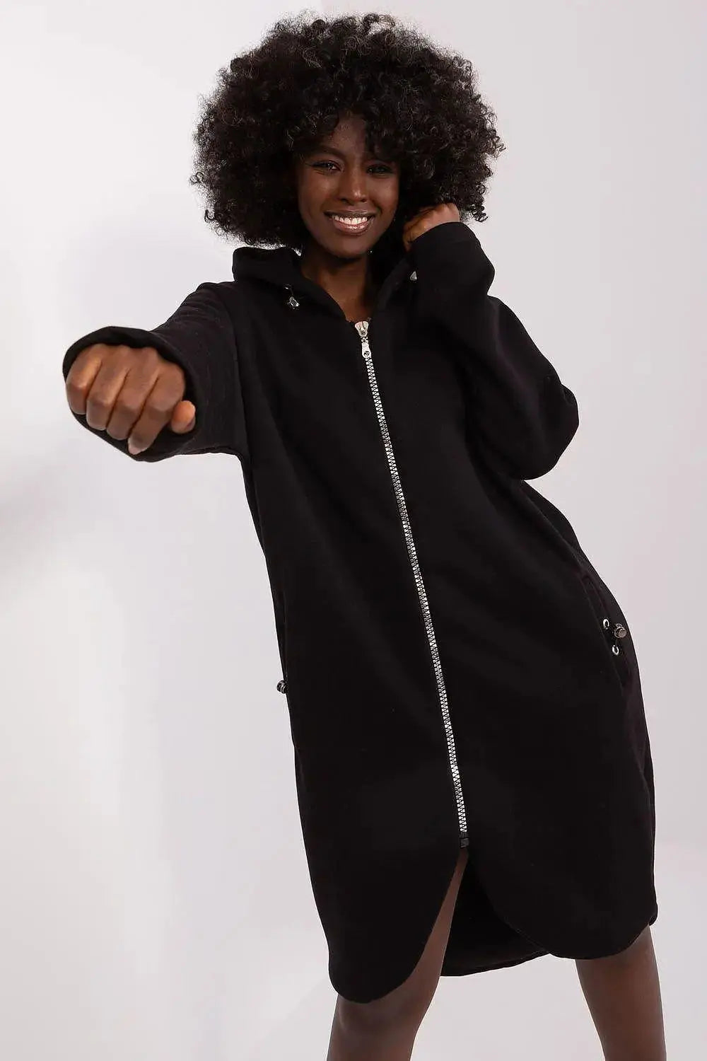 Relevance sporty style extended sweatshirt