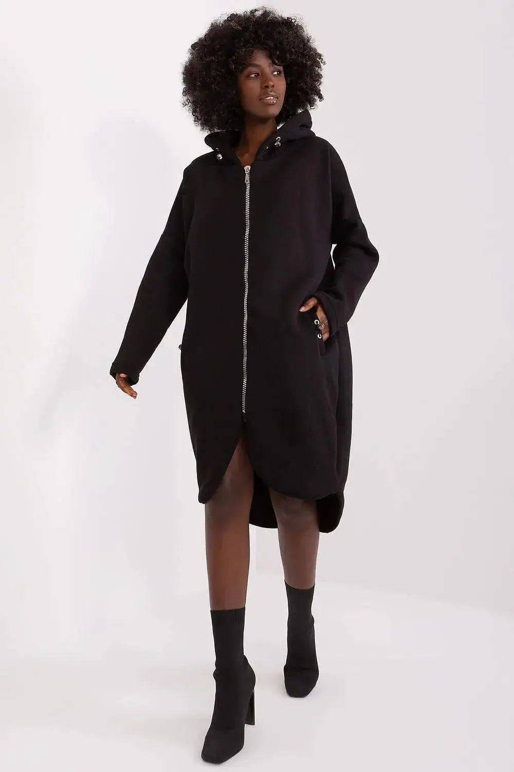 Relevance sporty style extended sweatshirt